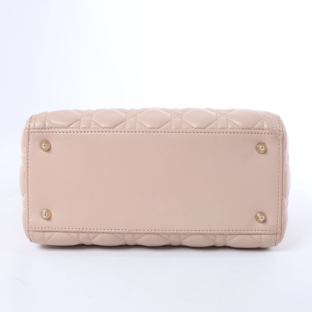 Dior Lady Dior Cannage Leather 2Way Handbag in Pink