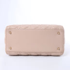 Dior Lady Dior Cannage Leather 2Way Handbag in Pink