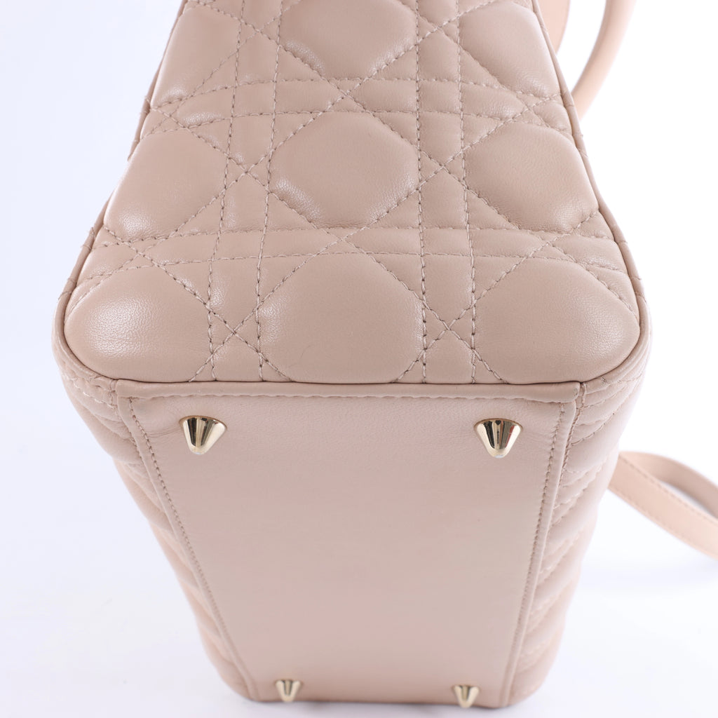 Dior Lady Dior Cannage Leather 2Way Handbag in Pink