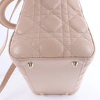 Dior Lady Dior Cannage Leather 2Way Handbag in Pink