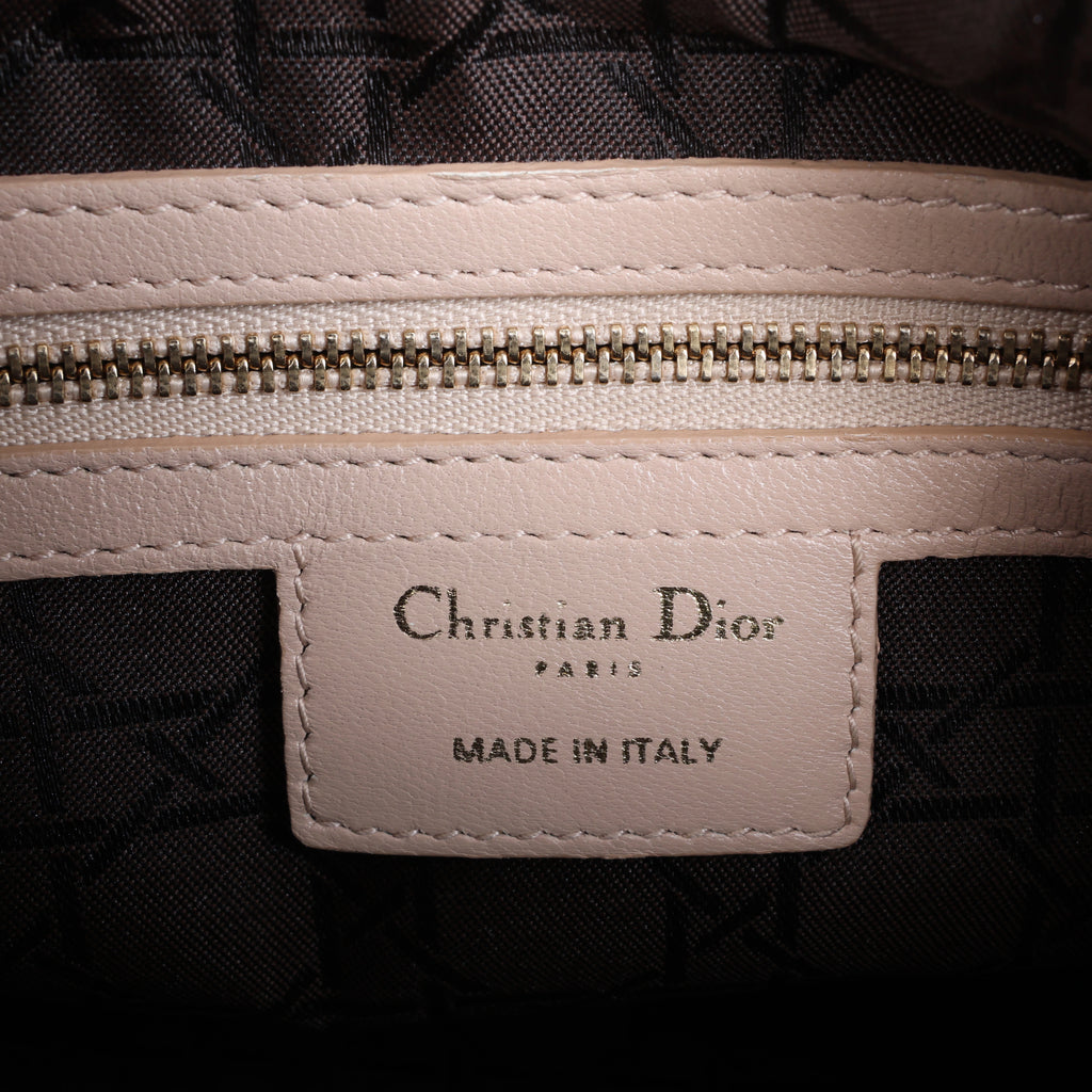 Dior Lady Dior Cannage Leather 2Way Handbag in Pink