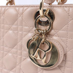 Dior Lady Dior Cannage Leather 2Way Handbag in Pink