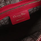 Christian Dior Lady Dior Medium Cannage Leather 2Way Handbag in Pink