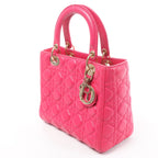Christian Dior Lady Dior Medium Cannage Leather 2Way Handbag in Pink