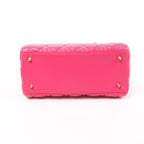 Christian Dior Lady Dior Medium Cannage Leather 2Way Handbag in Pink