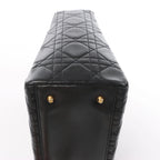 Dior Lady Dior Cannage Leather Handbag in Black