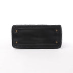 Dior Lady Dior Cannage Leather Handbag in Black