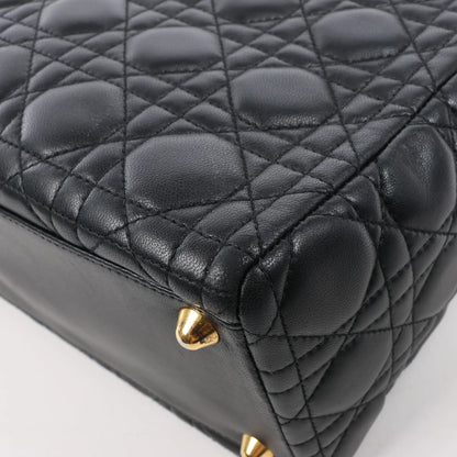 Dior Lady Dior Large Cannage Leather Handbag in Black