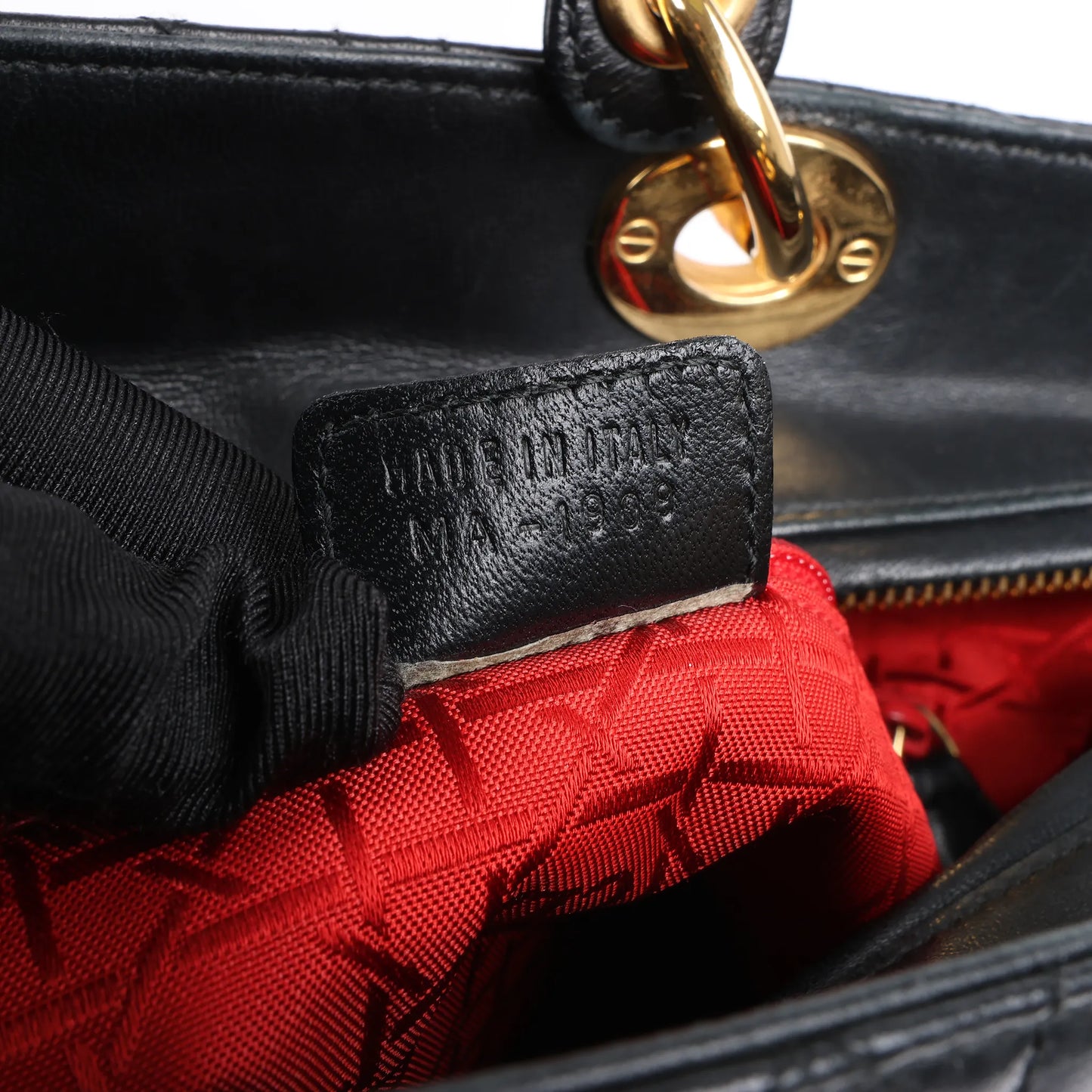 Dior Lady Dior Large Cannage Leather Handbag in Black