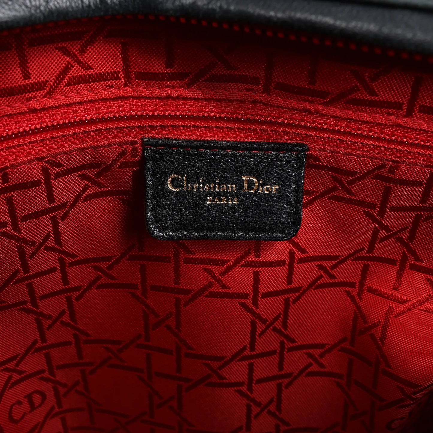 Dior Lady Dior Large Cannage Leather Handbag in Black