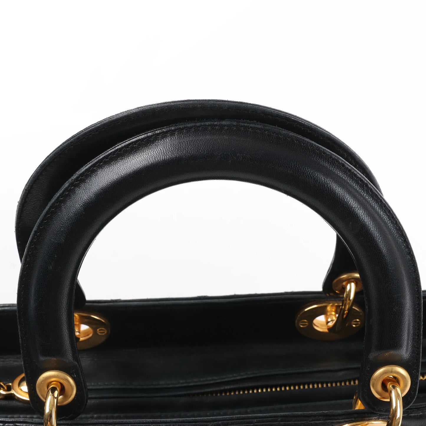 Dior Lady Dior Large Cannage Leather Handbag in Black
