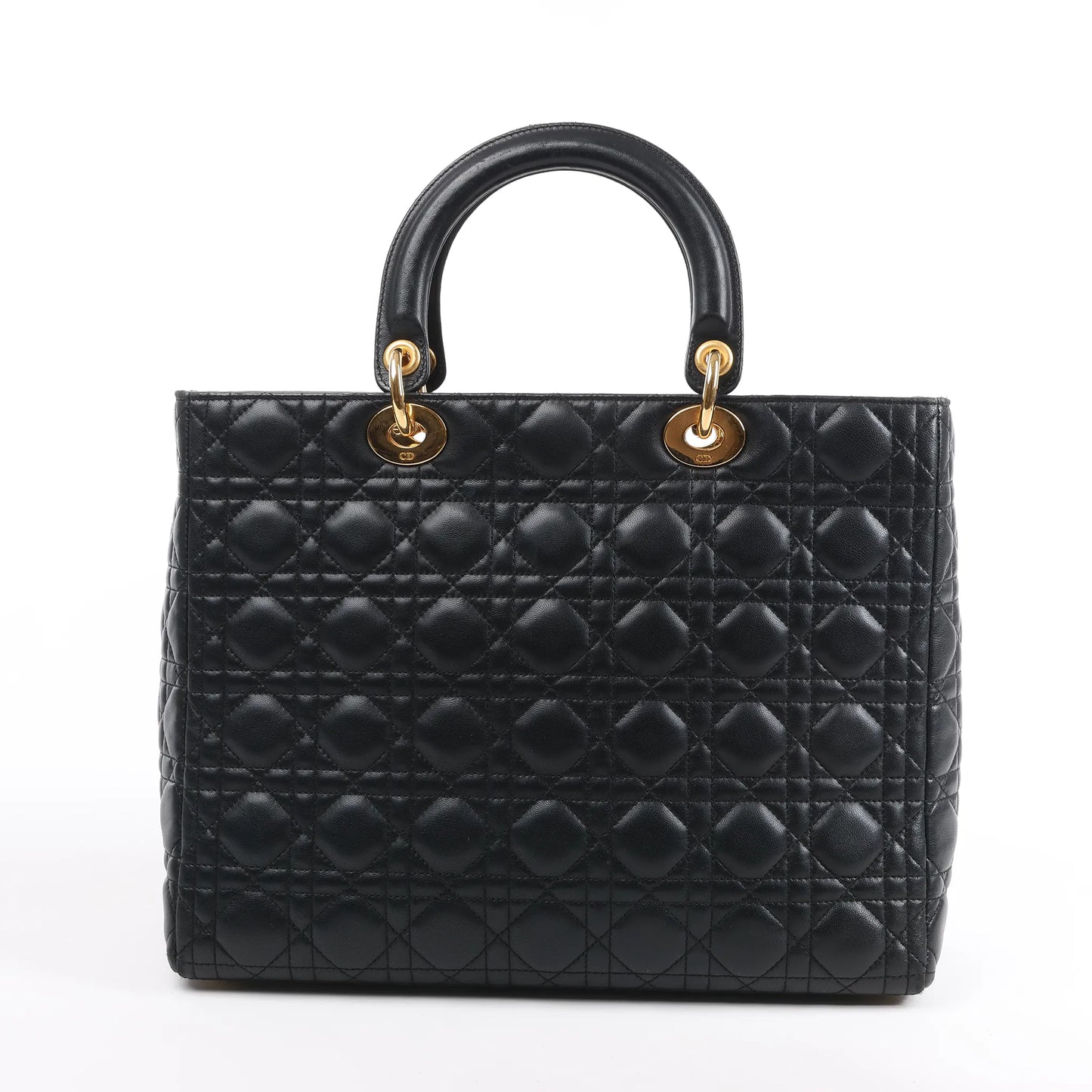 Dior Lady Dior Large Cannage Leather Handbag in Black