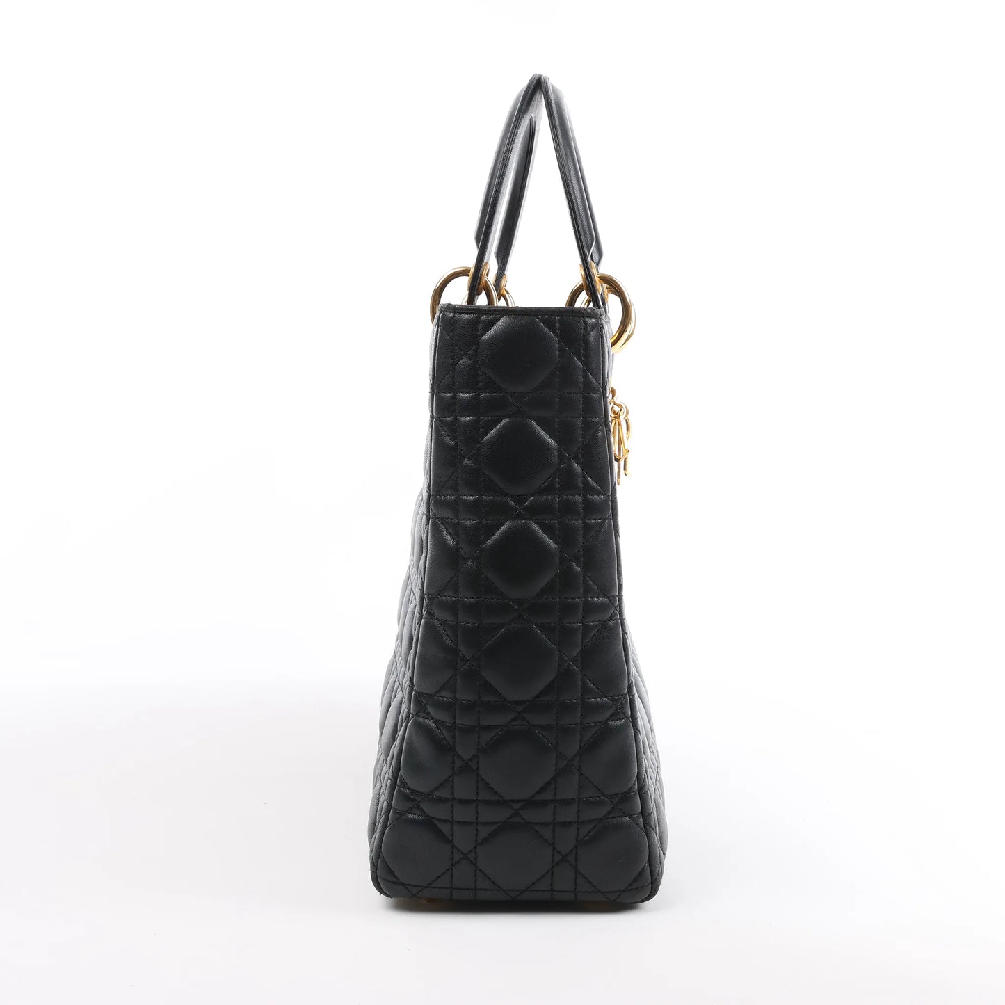 Dior Lady Dior Large Cannage Leather Handbag in Black