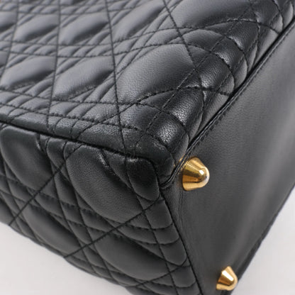 Dior Lady Dior Large Cannage Leather Handbag in Black