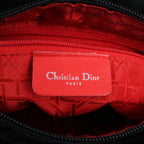 Dior Lady Dior Cannage Nylon Handbag in Black