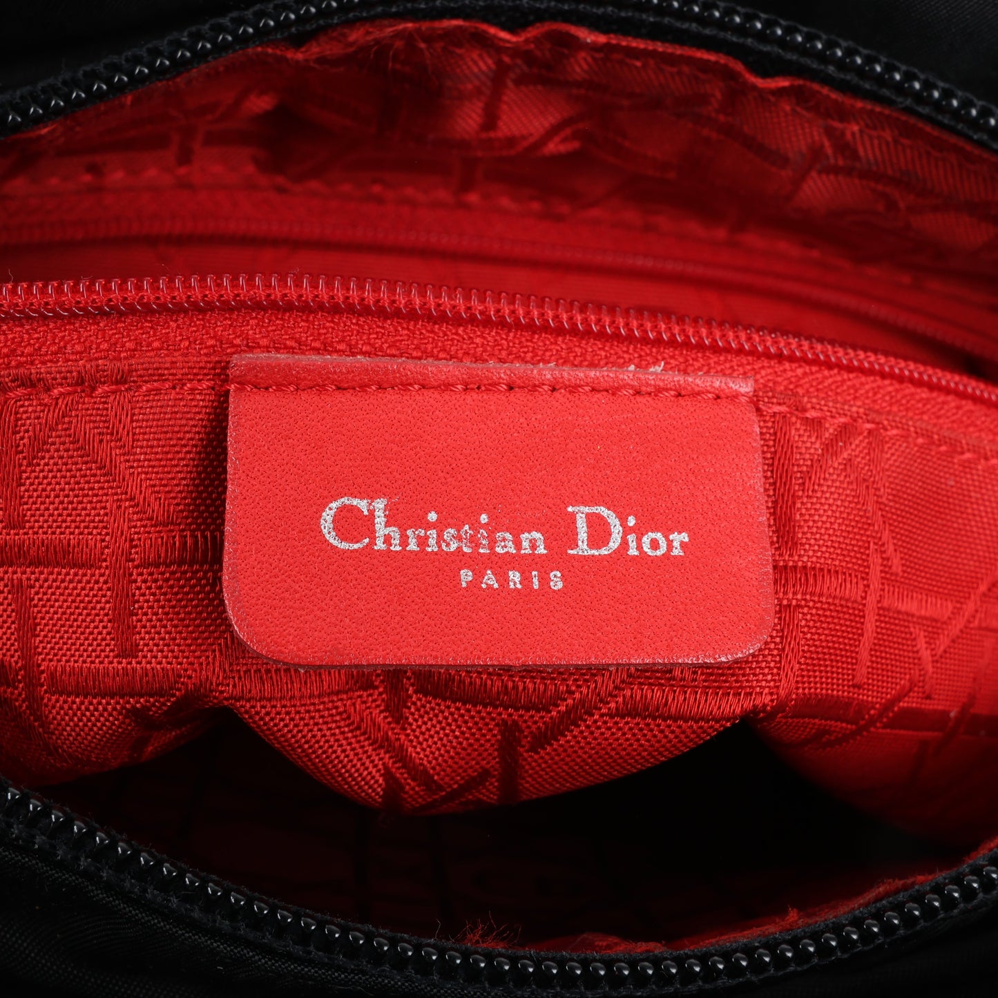 Dior Lady Dior Cannage Nylon Handbag in Black