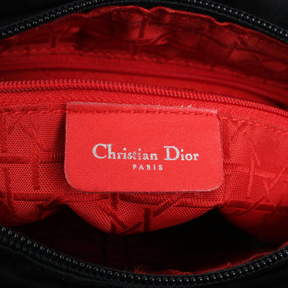 Dior Lady Dior Cannage Nylon Handbag in Black