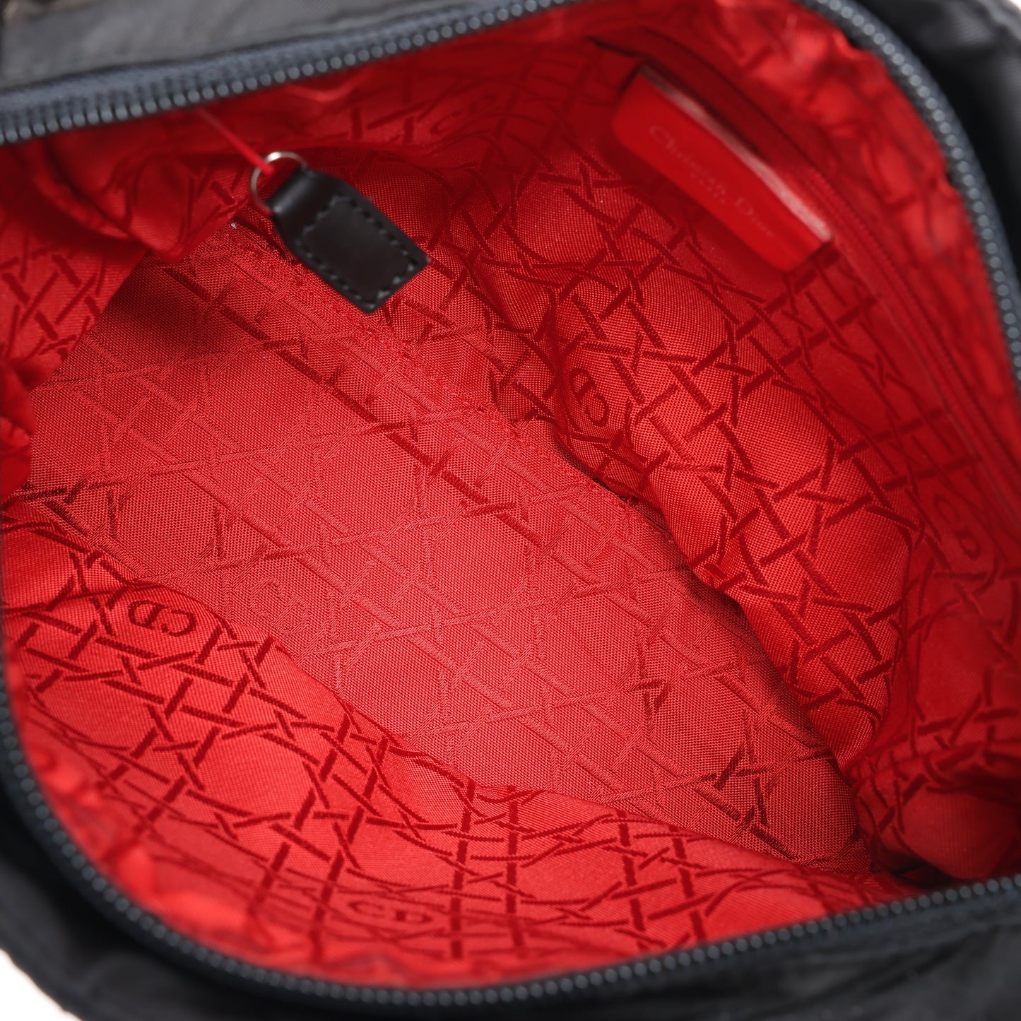 Dior Lady Dior Cannage Nylon Handbag in Black