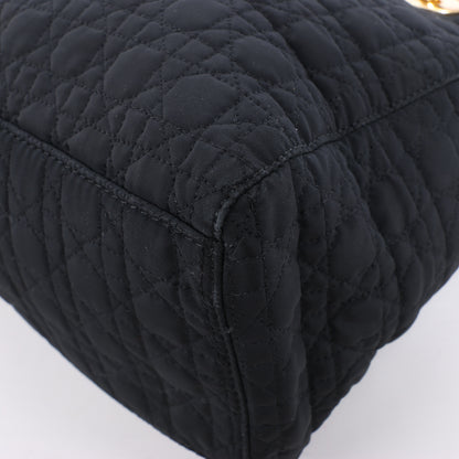 Sac à main en nylon noir Christian Dior Lady Dior Cannage