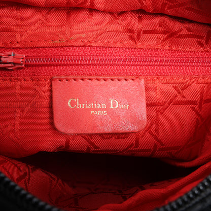 Sac à main en nylon noir Christian Dior Lady Dior Cannage