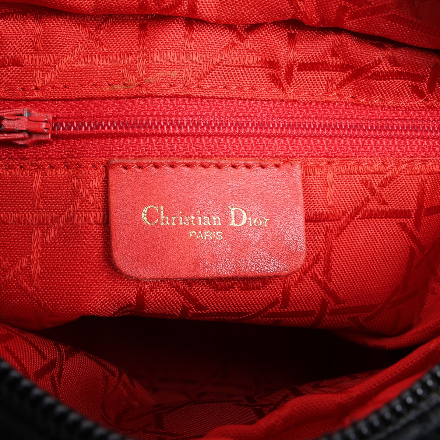 Dior Lady Dior Cannage Nylon Handbag in Black