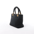 Christian Dior Lady Dior Cannage Nylon Handbag in Black