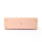 Dior Lady Dior Large Cannage Patnet Leather 2Way Handbag in Beige
