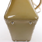 Christian Dior Lady Dior Cannage Patent Leather 2Way Handbag in Khaki