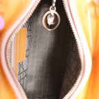 Dior Lady Dior Medium Cannage Patent Leather 2Way Handbag in Orange