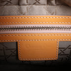 Dior Lady Dior Medium Cannage Patent Leather 2Way Handbag in Orange