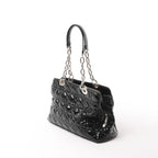 Dior Soft Lady Dior Patent Leather Cannage Large Shoulder Bag in Black