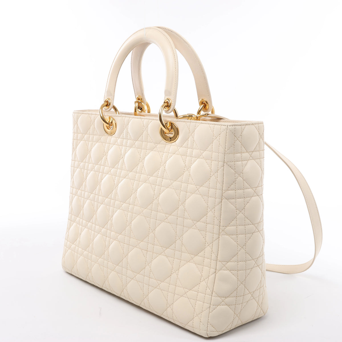 Bolso de hombro grande de lona Dior Book Tote en negro y blanco