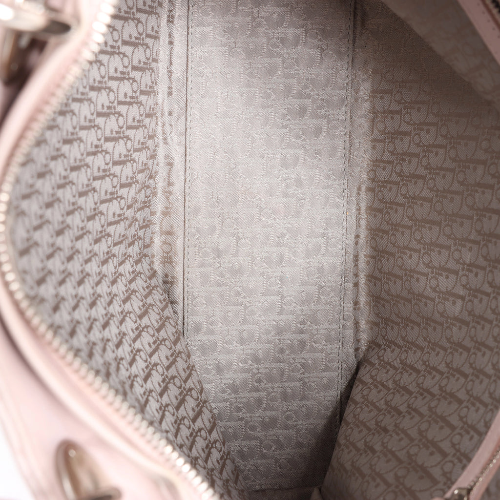 Christian Dior Lady Dior Large Cannage Leather 2Way Handbag in Pink