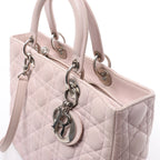 Christian Dior Lady Dior Large Cannage Leather 2Way Handbag in Pink