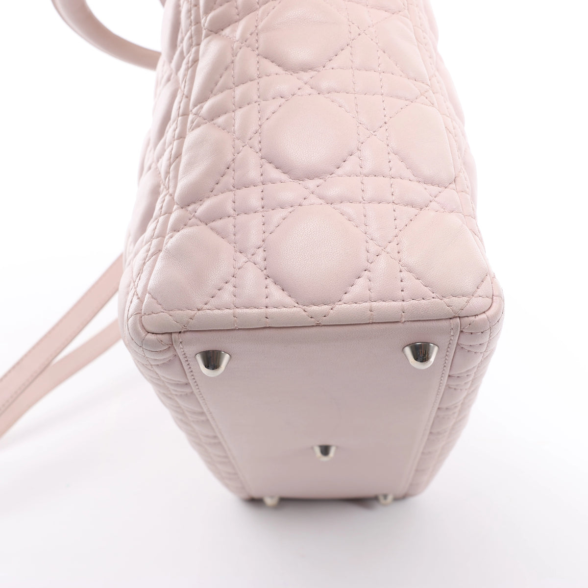 Christian Dior Lady Dior Large Cannage Leather 2Way Handbag in Pink