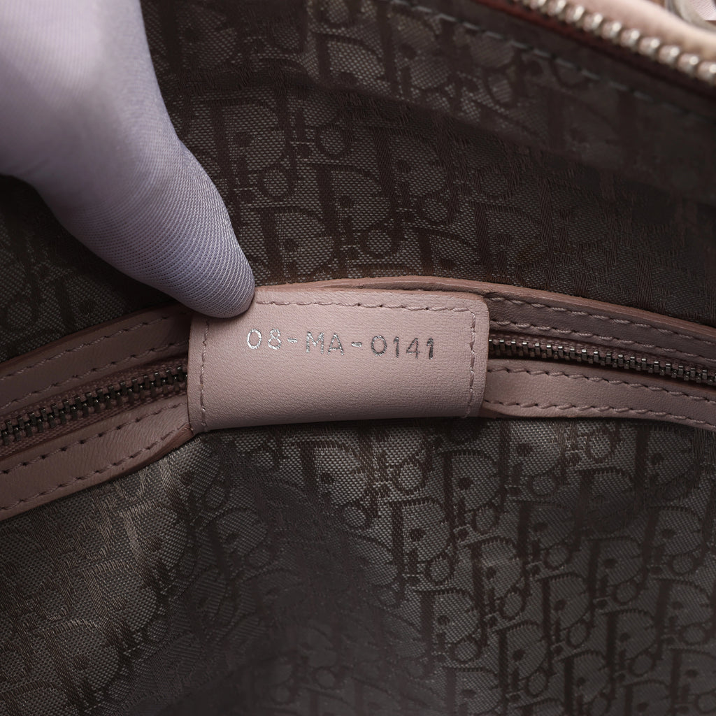 Christian Dior Lady Dior Large Cannage Leather 2Way Handbag in Pink
