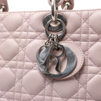 Christian Dior Lady Dior Large Cannage Leather 2Way Handbag in Pink
