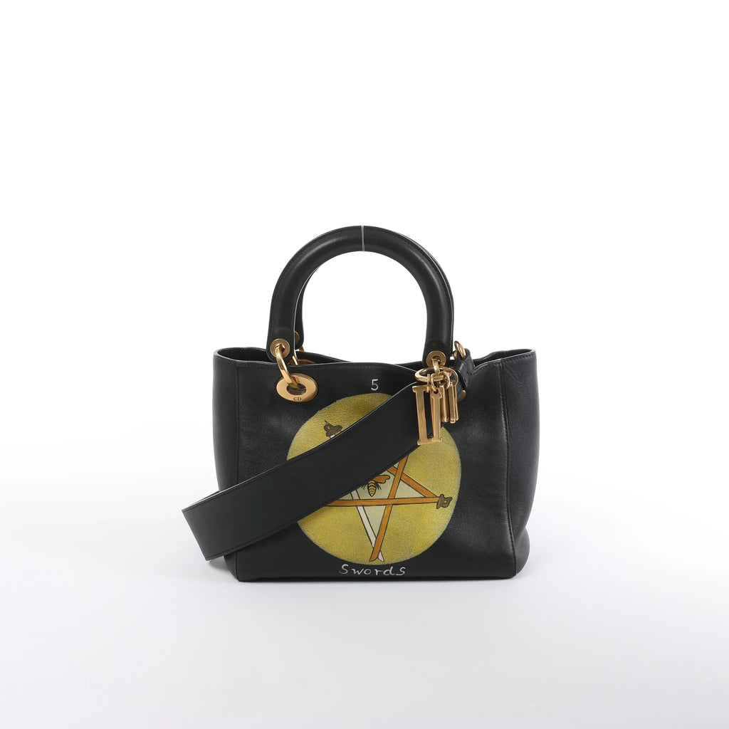Dior Lady Dior Medium Swords Motherpeace Tarot 2Way Handbag in Black
