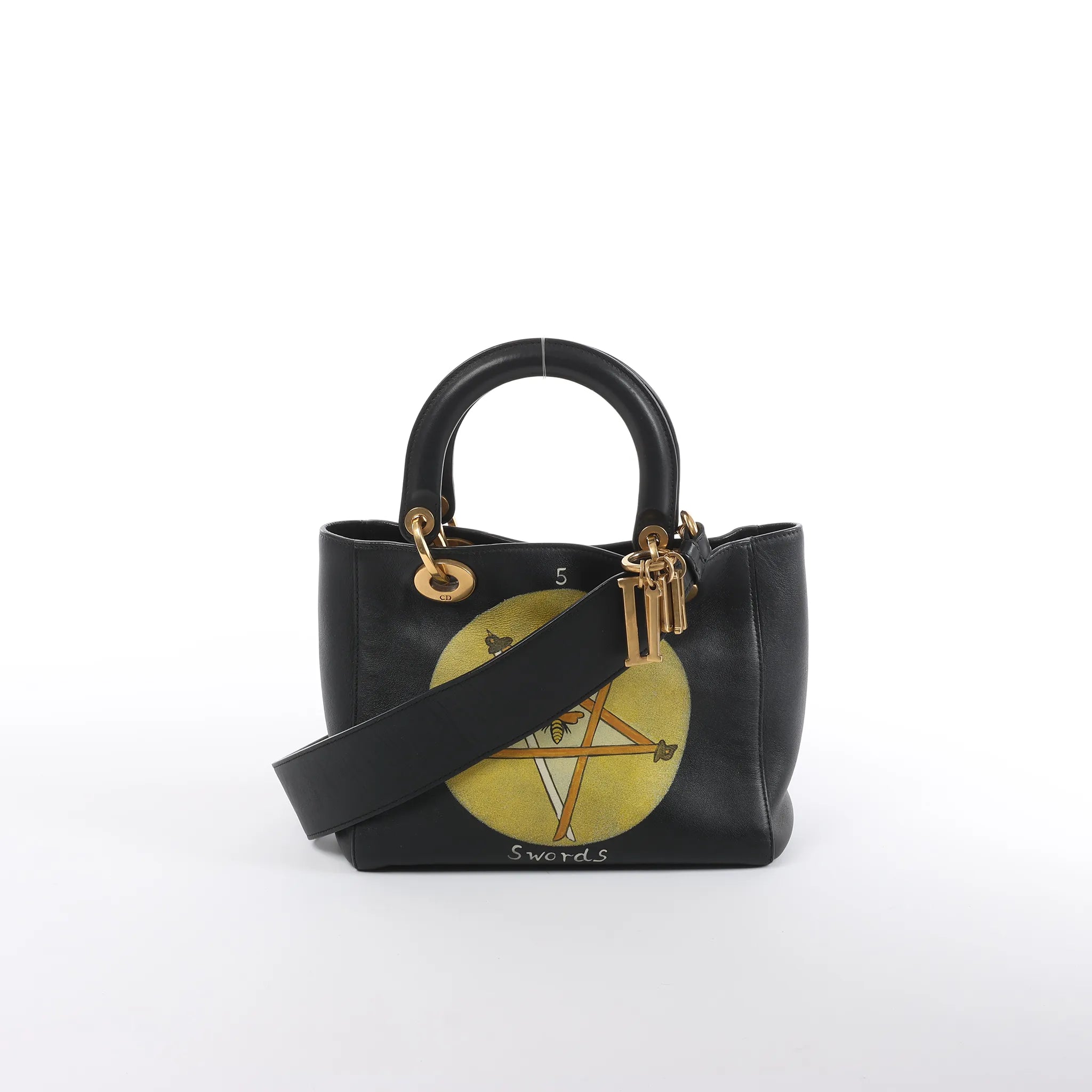 Dior Lady Dior Medium Swords Motherpeace Tarot 2Way Handbag in Black