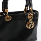 Bolso de hombro grande de lona Dior Book Tote en negro y blanco