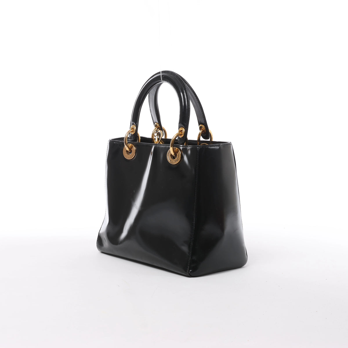 Bolso de hombro grande de lona Dior Book Tote en negro y blanco