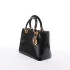 Bolso de hombro grande de lona Dior Book Tote en negro y blanco