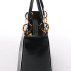 Bolso de hombro grande de lona Dior Book Tote en negro y blanco