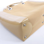 Christian Dior Lady Dior Leather x Canvas Handbag in Beige