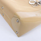 Christian Dior Lady Dior Leather x Canvas Handbag in Beige