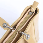 Christian Dior Lady Dior Leather x Canvas Handbag in Beige
