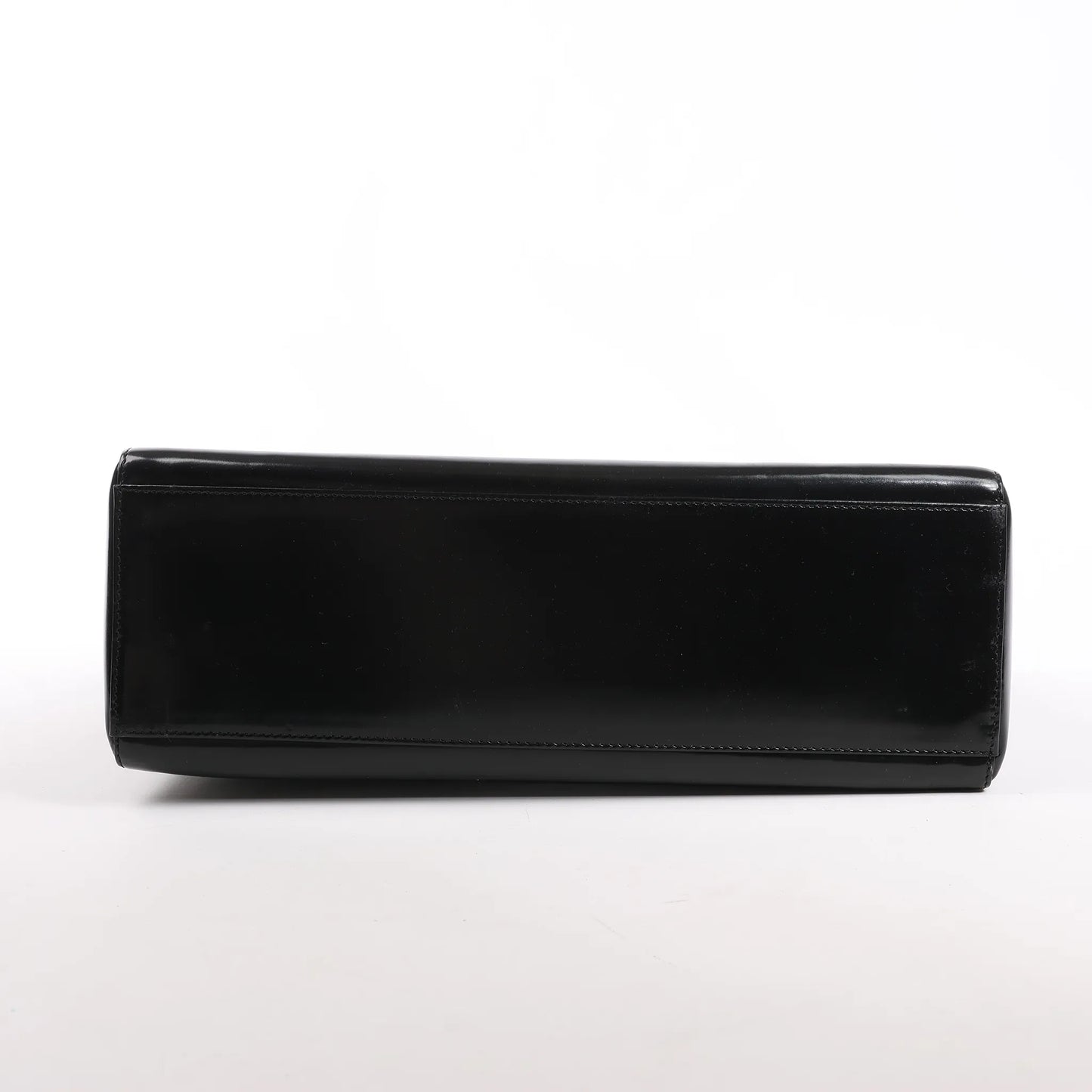 Dior Lady Dior Large Patent Leather 2Way Handbag in Black