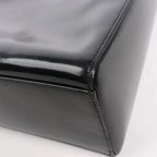 Dior Lady Dior Large Patent Leather 2Way Handbag in Black