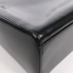 Dior Lady Dior Large Patent Leather 2Way Handbag in Black