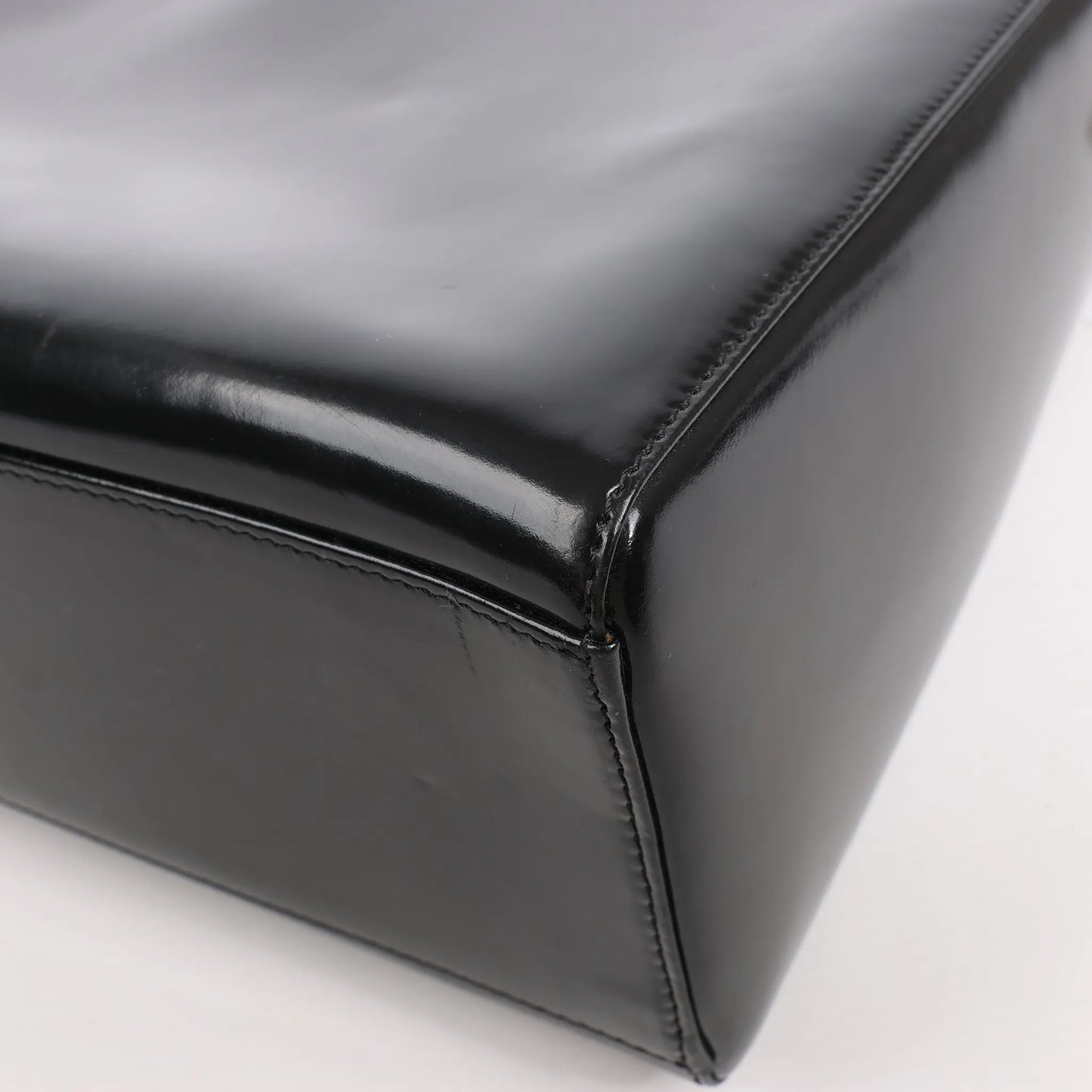 Dior Lady Dior Large Patent Leather 2Way Handbag in Black